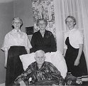 Hallie Keesler and daughters, Dec. 1957.